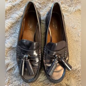 Coach metallic loafers